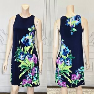 Lauren Ralph Lauren Sleeveless Floral Shift Dress sz 4